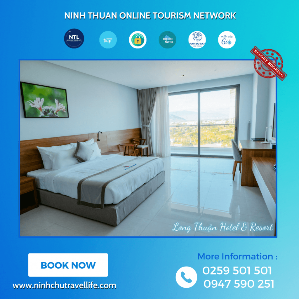 Hệ thống phòng nghỉ tại Long Thuận Hotel & Resort được thiết kế hiện đại. Ảnh: AD